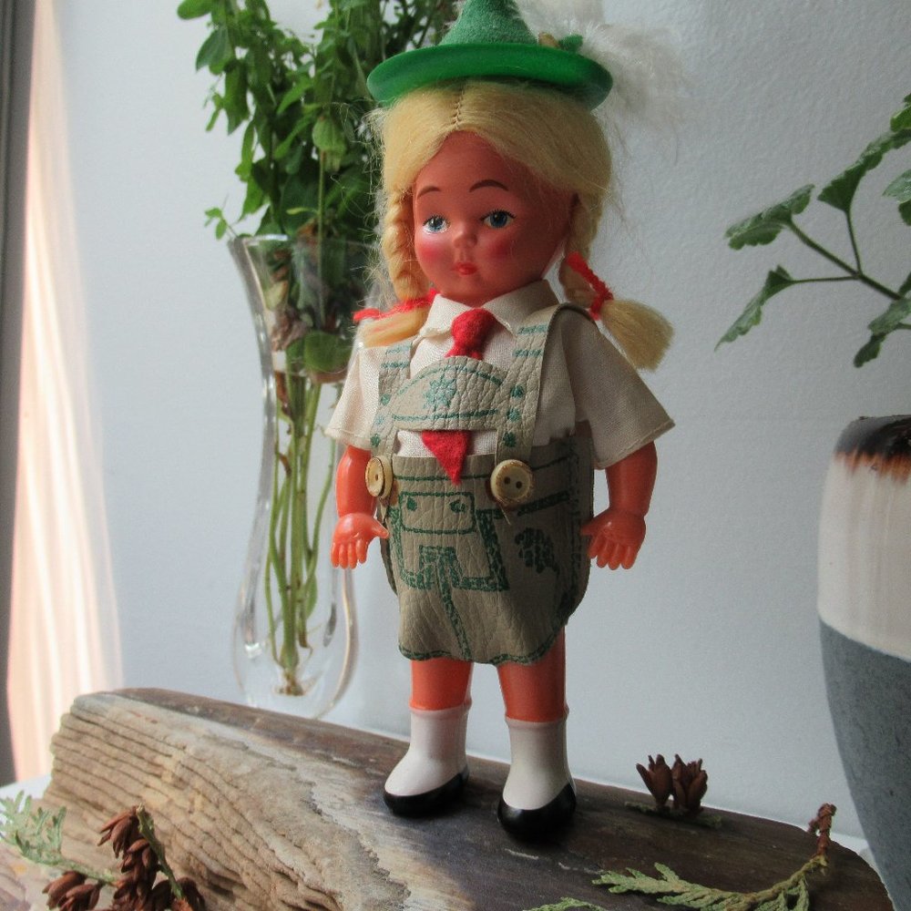 Celluloid Small Collectible Doll in a National Bavarian Costume - Picture 4 of 16
